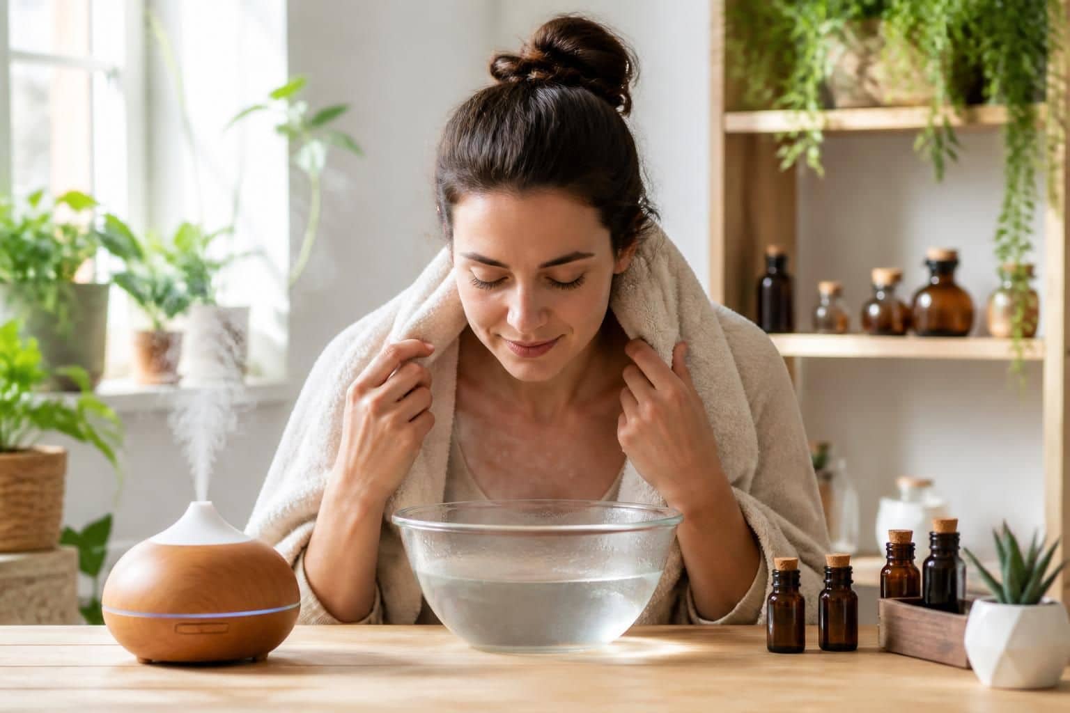 découvrez les bienfaits de l'inhalation d'huile essentielle, des recettes faciles à réaliser et les précautions à prendre pour une utilisation sûre et efficace.
