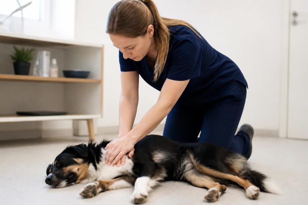 apprenez comment pratiquer un massage cardiaque sur un chien en cas d'urgence pour lui sauver la vie. guide étape par étape pour agir rapidement et efficacement.